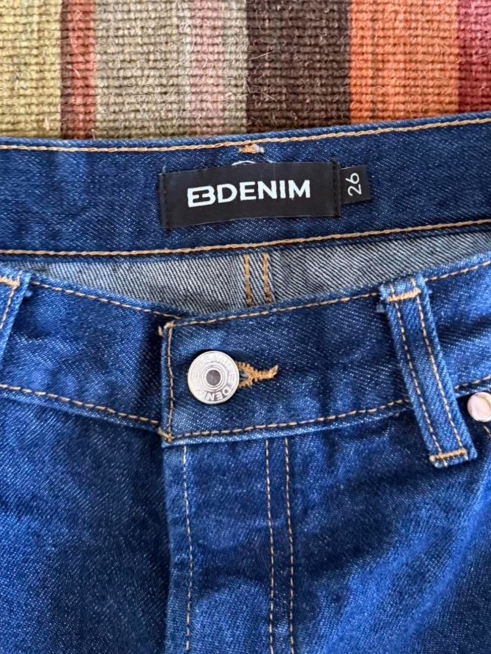 EB Denim low rise baggy Dark Blue Jeans